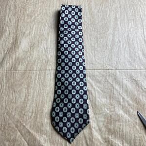 Men's Silk Tie Burgundy Geometric Pattern Adams Row Made USA 100% Silk Necktie